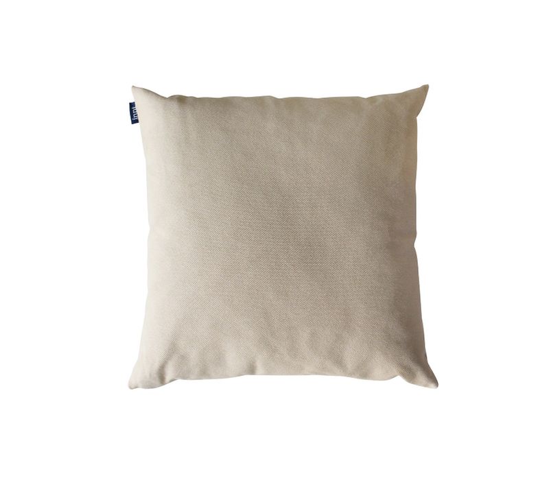 Coussin En Coton Recyclé Ivoire 50 X 50 Cm