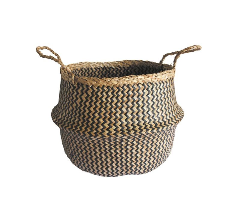 Lot De 3 Paniers De Rangement En Jonc De Mer Naturel 40 X 40 Cm