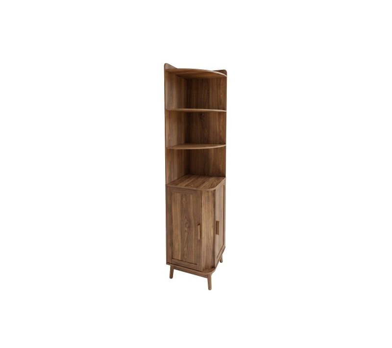 Meuble D'angle Bois Foncé 40 X 40 X 172 Cm