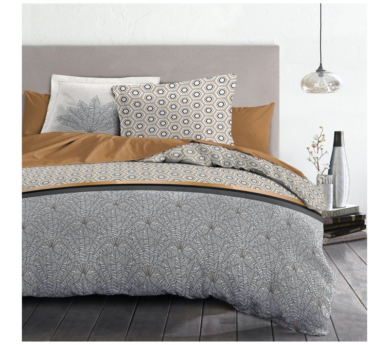 Louxor Parure De Couette 100% Coton Couleurs - Jaune, Matière - 100% Coton, Tailles - 140 X 200 Cm