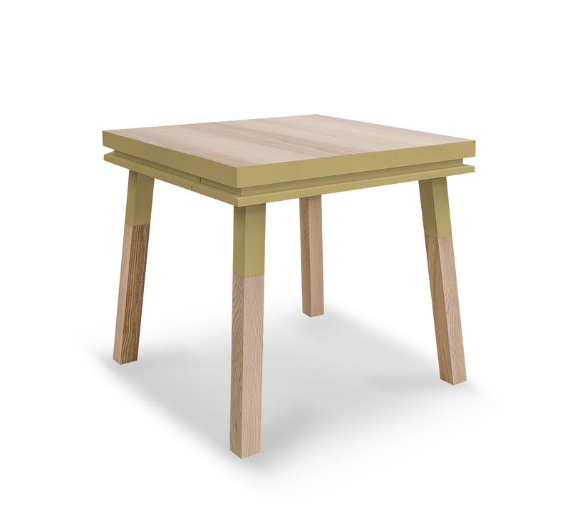 Bureau Carré Avec Tiroir 80 Cm, 100% Frêne Massif