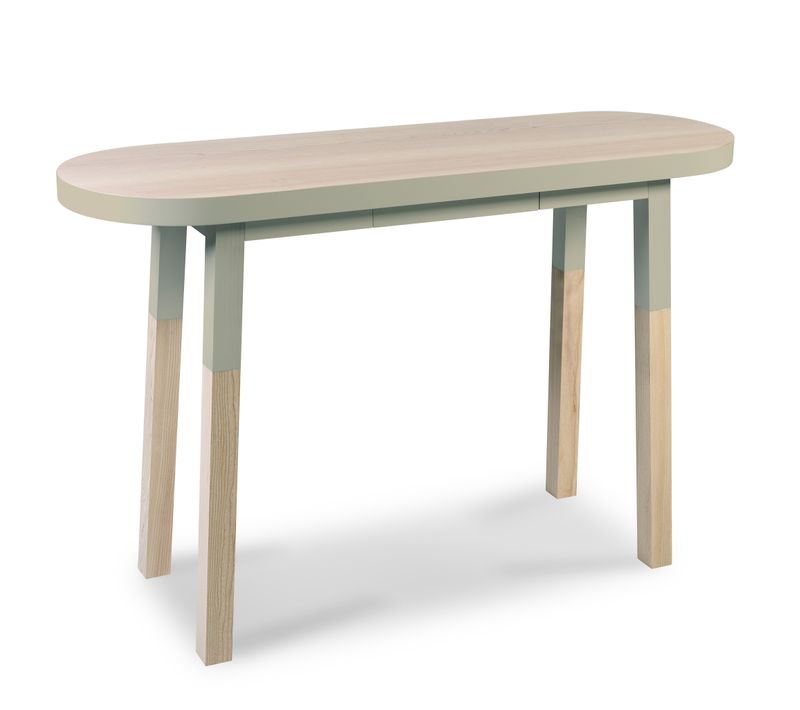 Console Ovale Haute L. 140 Cm, H.90 Cm, 100% Frêne Massif