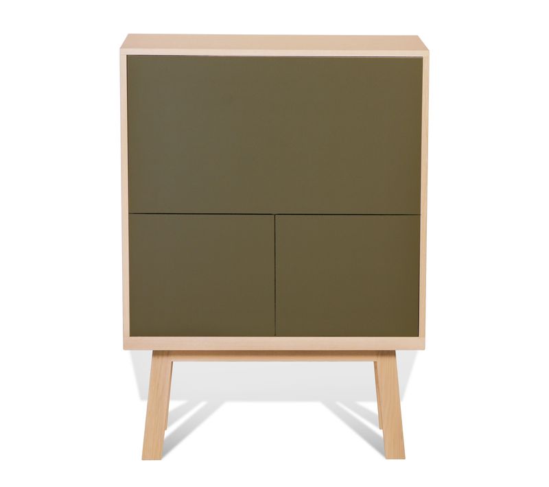 Bureau Secrétaire Avec Rangement De 90 Cm De Large, En Frêne