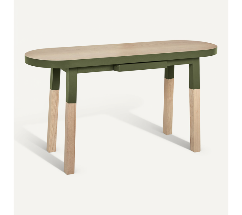 Bureau Console 140 Cm, 100% Frêne Massif
