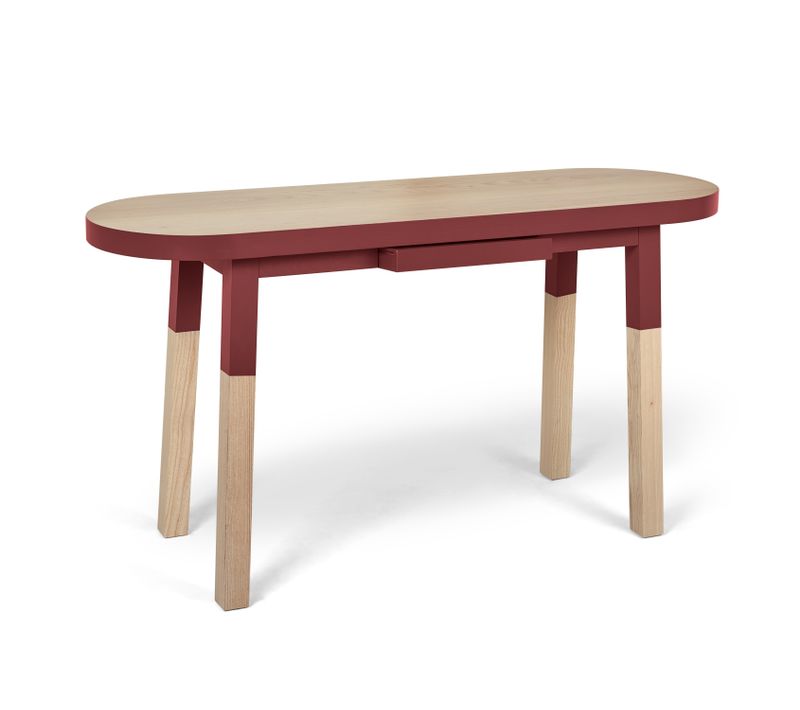 Bureau Console 140 Cm, 100% Frêne Massif
