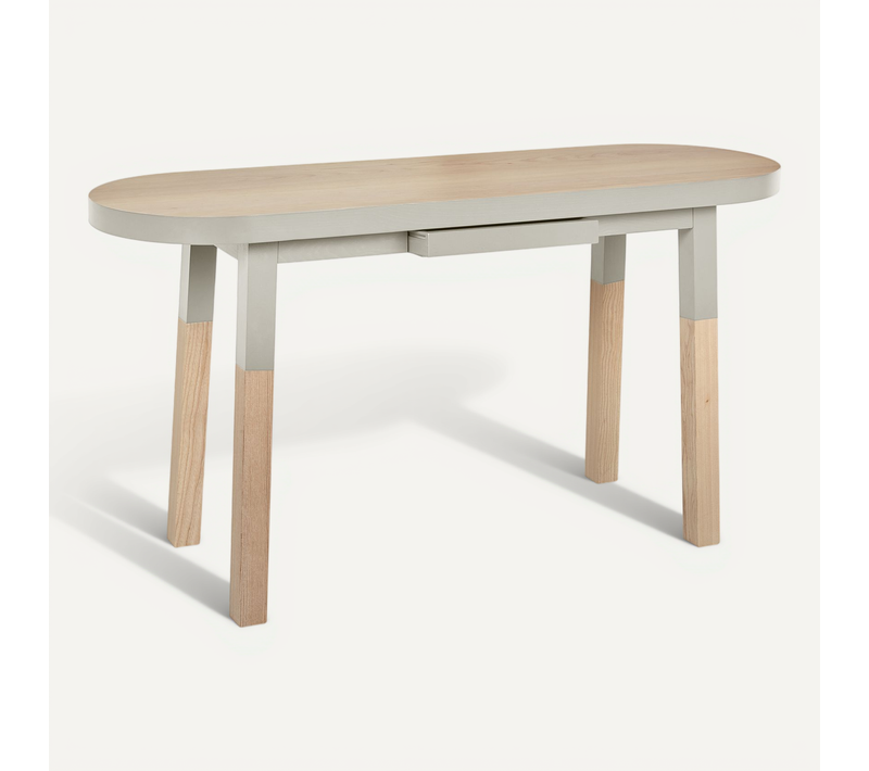 Bureau Console 140 Cm, 100% Frêne Massif