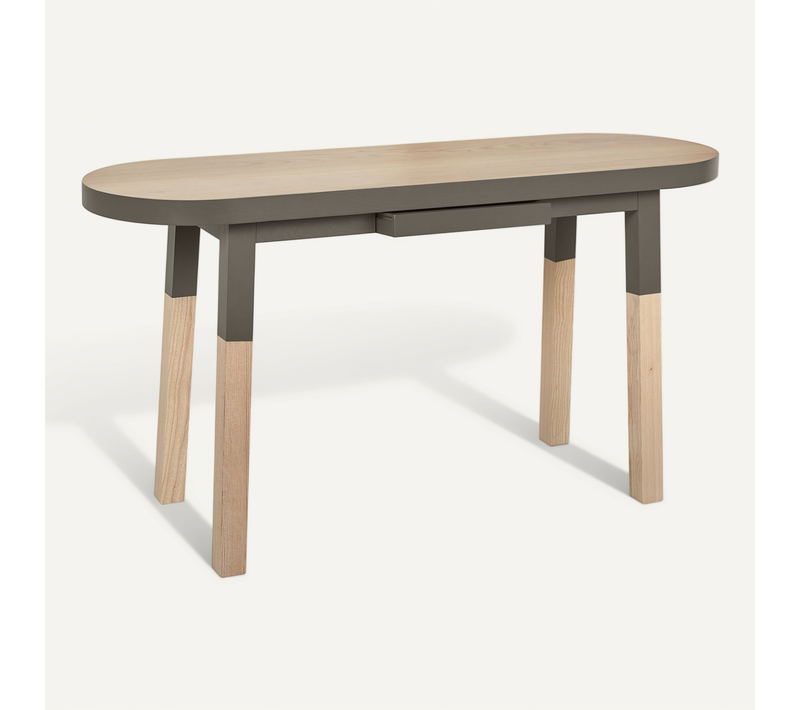 Bureau Console 140 Cm, 100% Frêne Massif