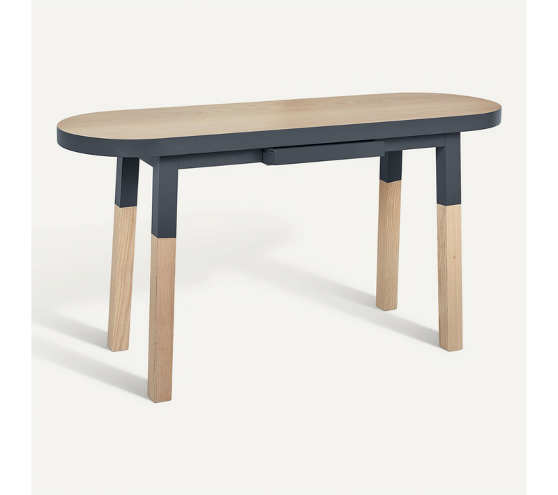 Bureau Console 140 Cm, 100% Frêne Massif