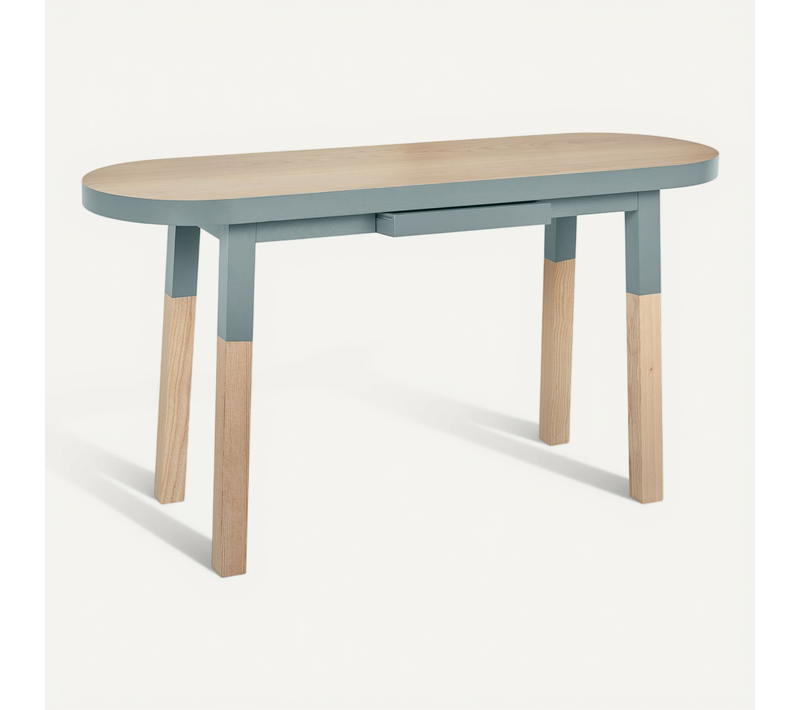 Bureau Console 140 Cm, 100% Frêne Massif