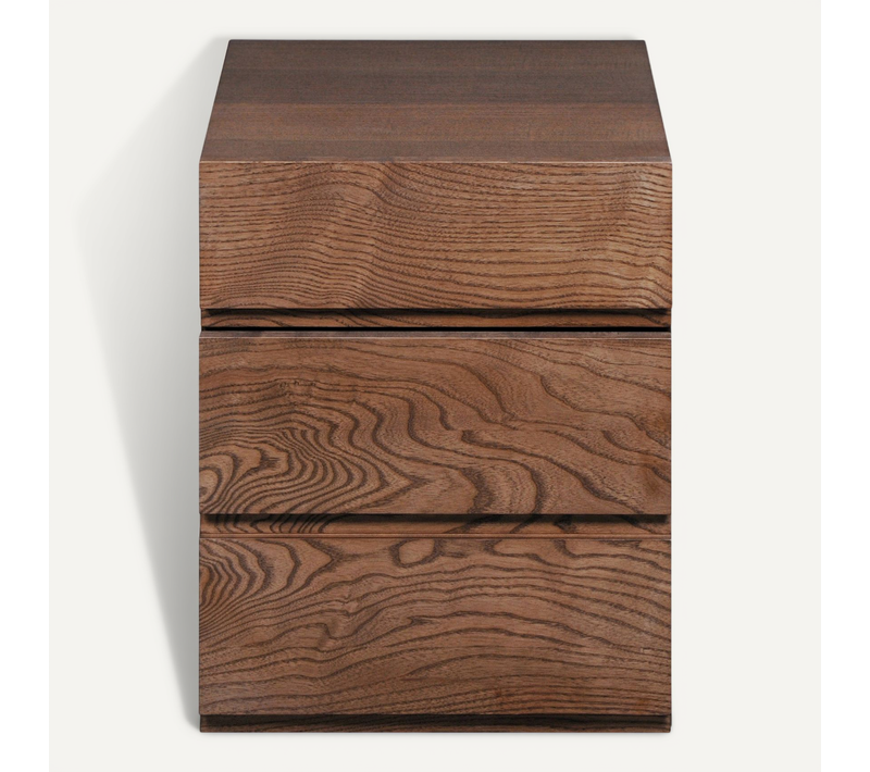 Caisson Sous Bureau Avec 2 Tiroirs En Frêne