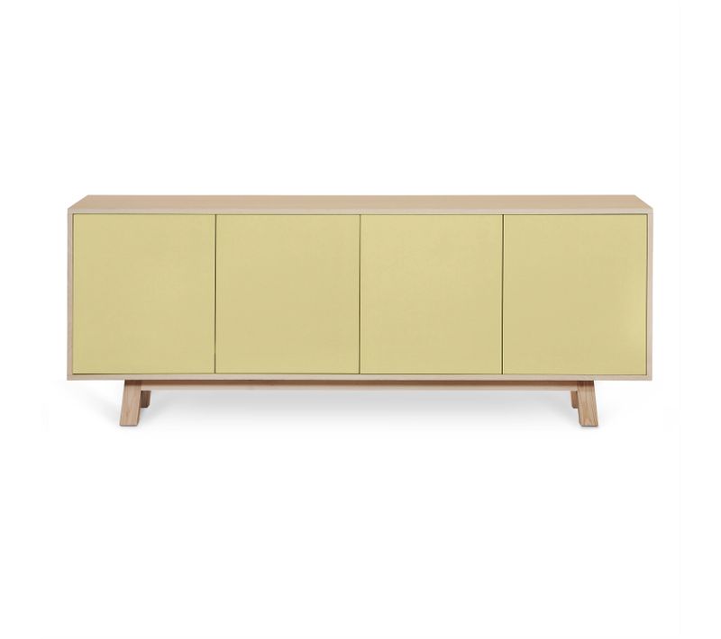 Buffet Bas 4 Portes 200 Cm, En Frêne