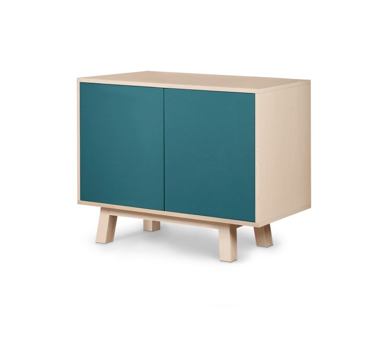 Buffet Bas 2 Portes 100 Cm, En Frêne