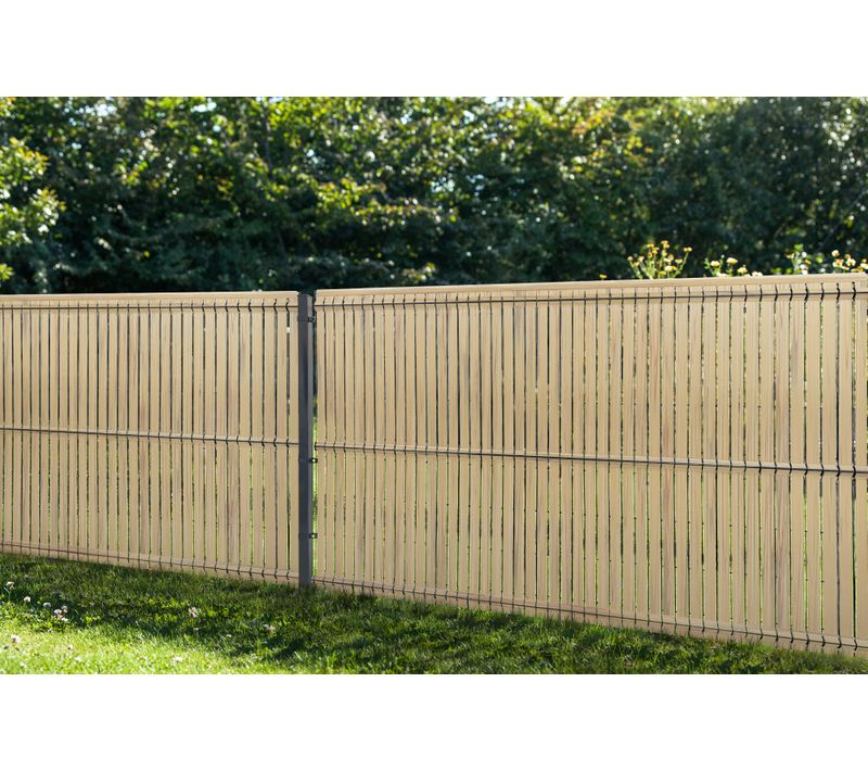 Kit Lamelles Occultantes Pvc 4m Cinto H.150cm Beige - Avec Clips Et Profil De Finition