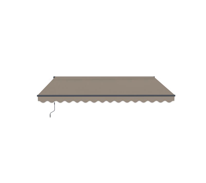 Store Banne Monobloc Vecchio 4x3m - Toile Premium 320g/m² Taupe