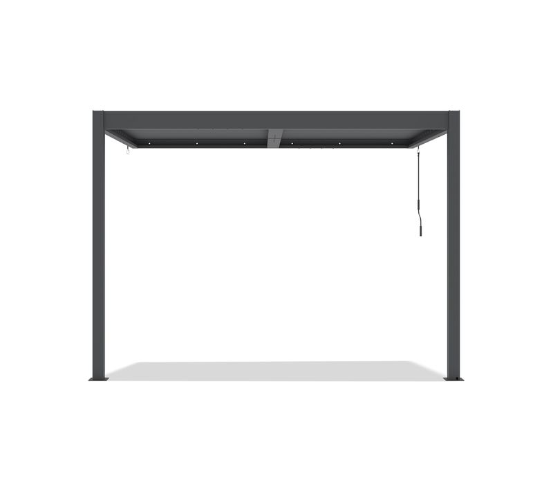 Pergola Bioclimatique Adossée Piana 3x2m Aluminium Gris