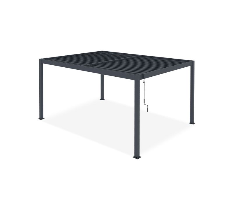 Pergola Bioclimatique Autoportée Piana 4x3m Aluminium Gris