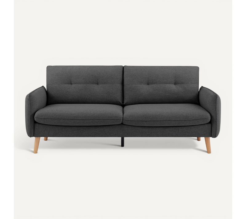 Canapé Scandinave Chloé – Confort Et Élégance à Prix Juste - 3-4 Places, Tissu Gris Foncé