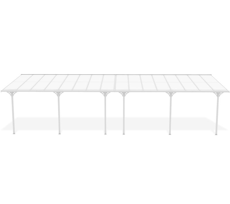 Pergola/carport Adossé 30m² Kleo 1000l300 Aluminium Blanc