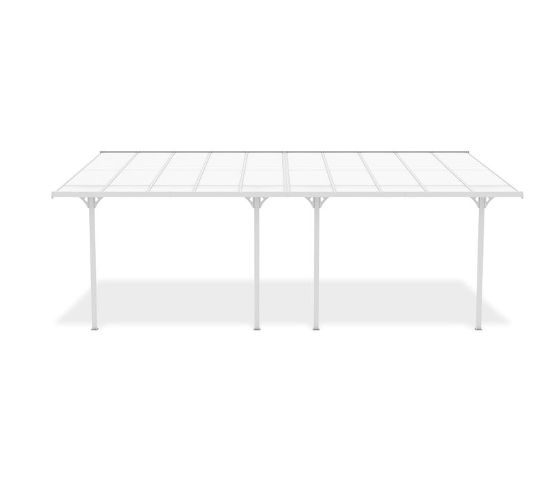 Pergola/carport Adossé 18m² Kleo 600l300 Aluminium Blanc