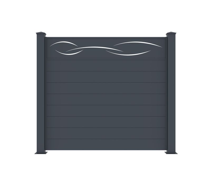 Lot De 3 Clôtures Aluminium Life 190h170 Gris