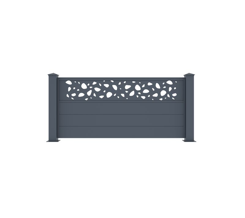 Lot De 2 Clôtures Aluminium Sunny 190h90 Gris