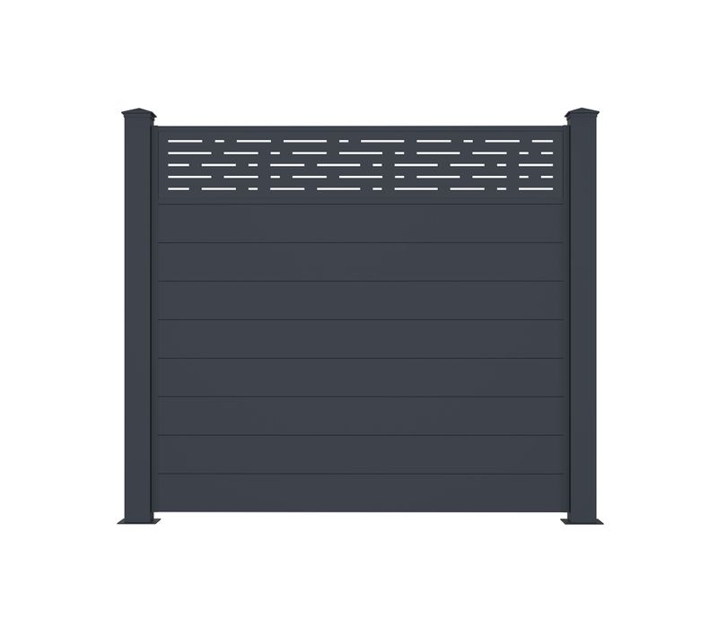 Lot De 5 Clôtures Aluminium Arlberg 190h170 Gris