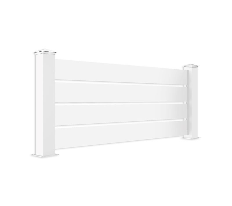 Lot De 2 Clôtures Aluminium Vogel 190h90 Blanc