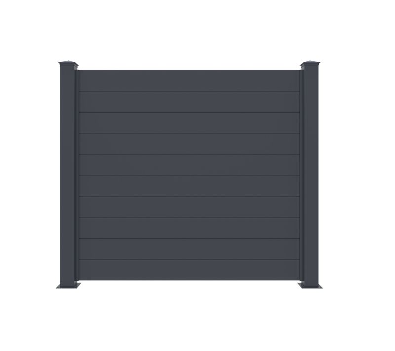 Lot De 5 Clôtures Aluminium Niesen 190h170 Gris