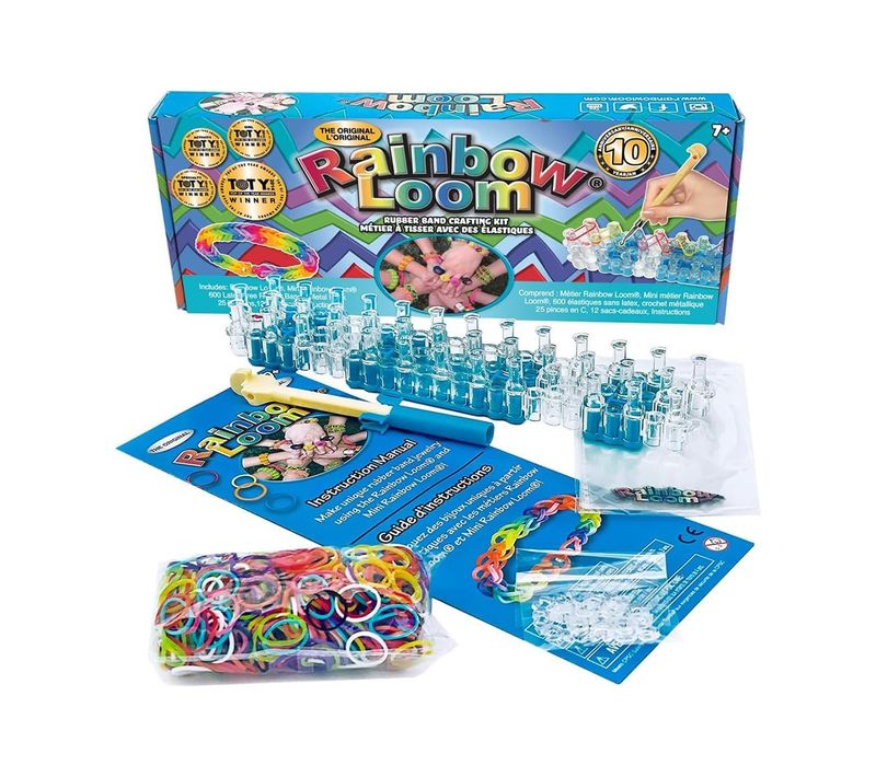 Rainbow Loom Kit Original Pour Fabrication De Bracelets Avec 600 Élastiques Colorés