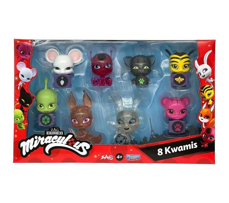 Pack De 8 Mini-figurines Kwami Miraculous – Tikki, Plagg, Nooroo, Pollen…