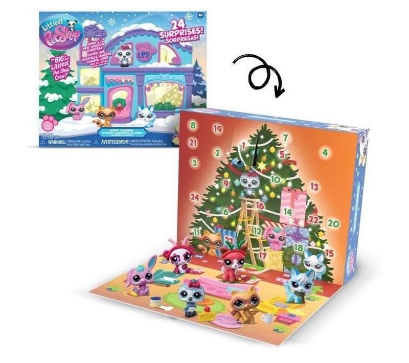 Calendrier De L'avent Littlest Pet Shop - 24 Surprises, 6 Figurines Et Accessoires
