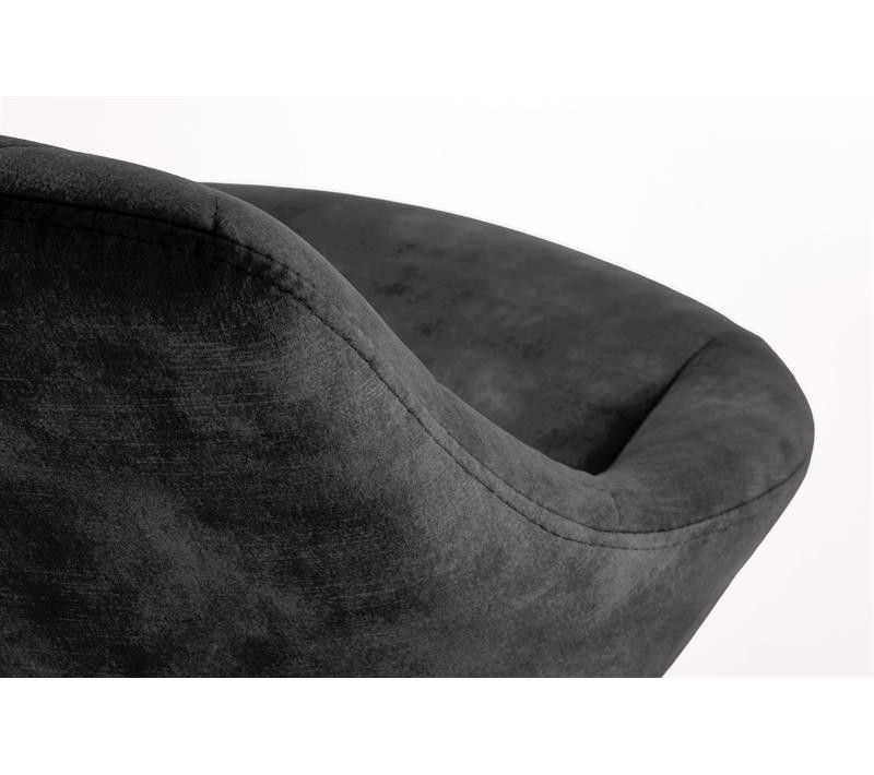 Tabouret De Bar Velours Noir Bedivere