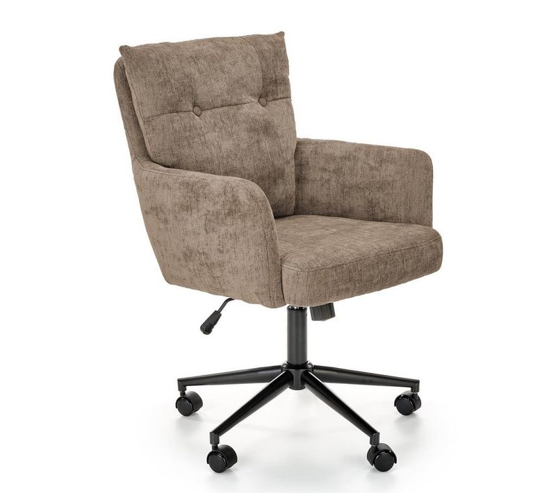 Fauteuil De Bureau Design Tissu Marron Clair Persée