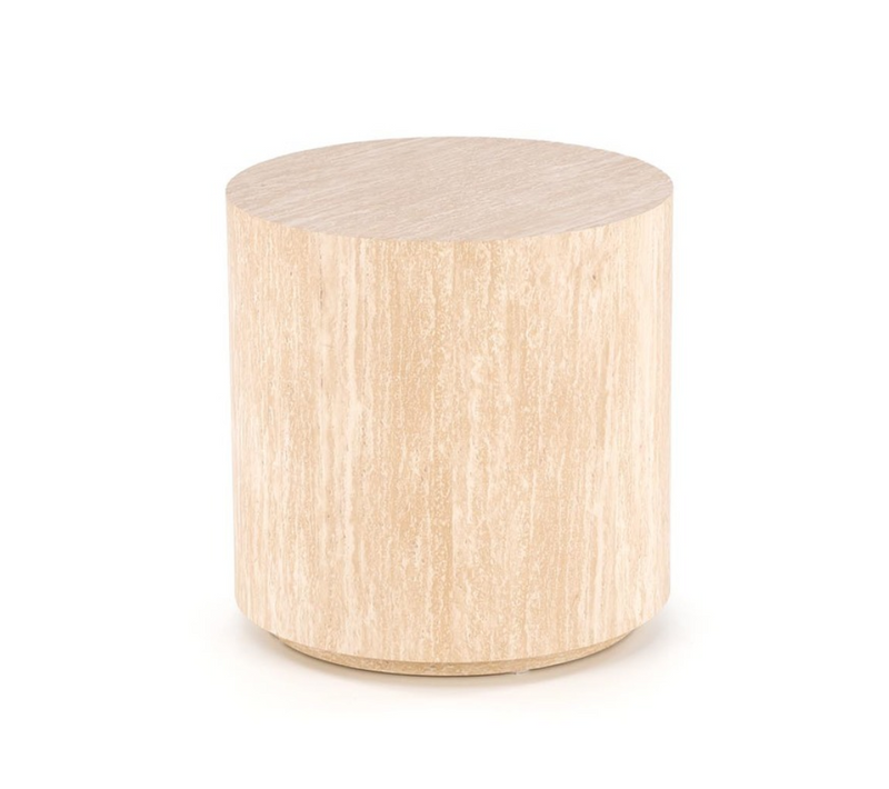 Petite Table Basse Circulaire Couleur Travertin Mio
