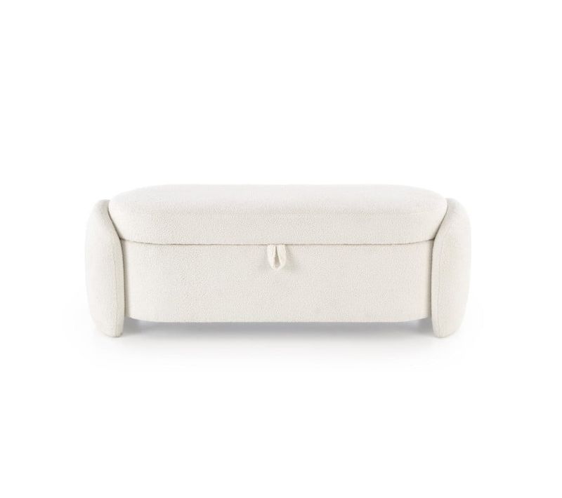 Banc D'intérieur Couleur Crème Avec Coffre De Rangement Gallion