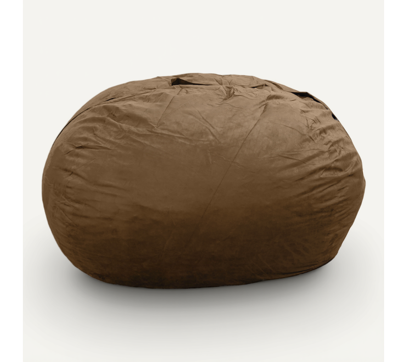 Pouf Géant Déhoussable Microsuède Chocolat 120 Cm