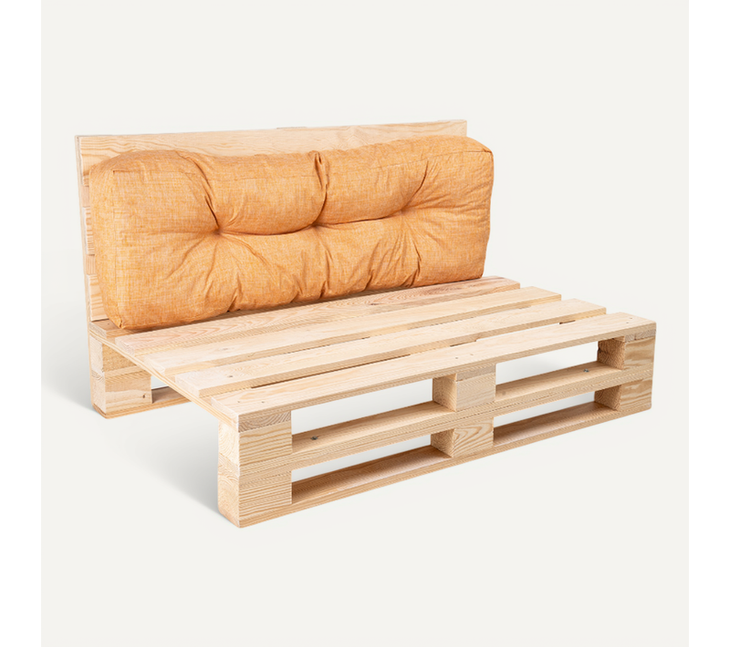 Coussins Palette Dossier En Polyester 120x40x15 Cm Orange