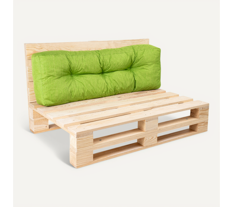 Coussins Palette Dossier En Polyester 120x40x15 Cm Vert
