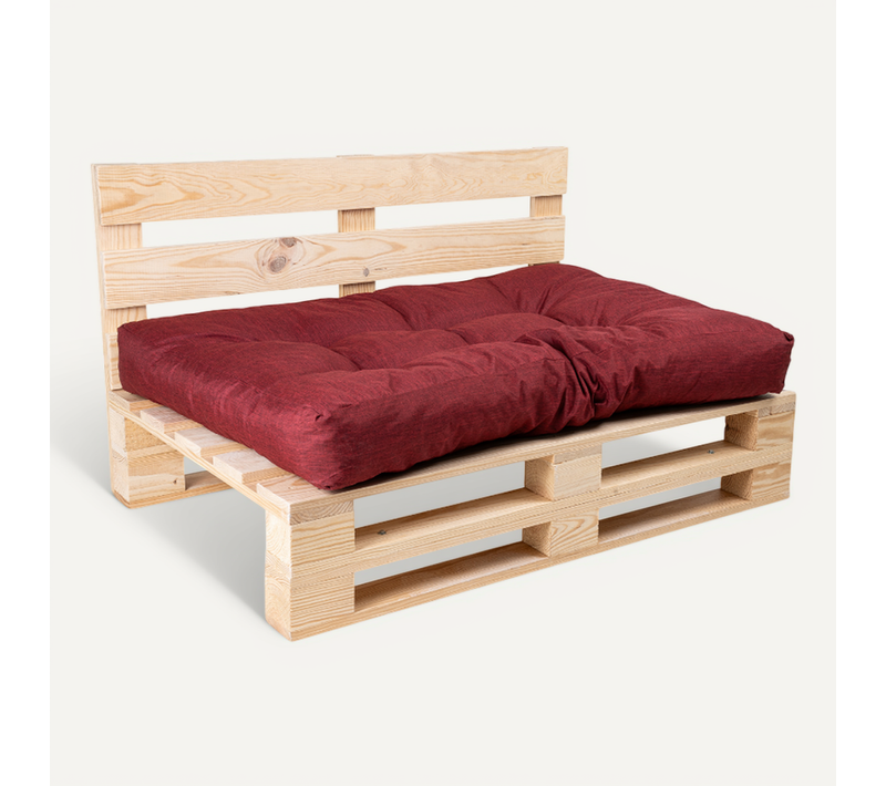 Coussins Palette Assise En Polyester 120x80x15 Cm Rouge