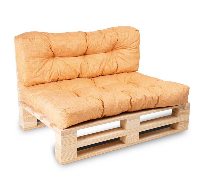 Coussins Palette Lot En Polyester Orange 120x80x15 Cm