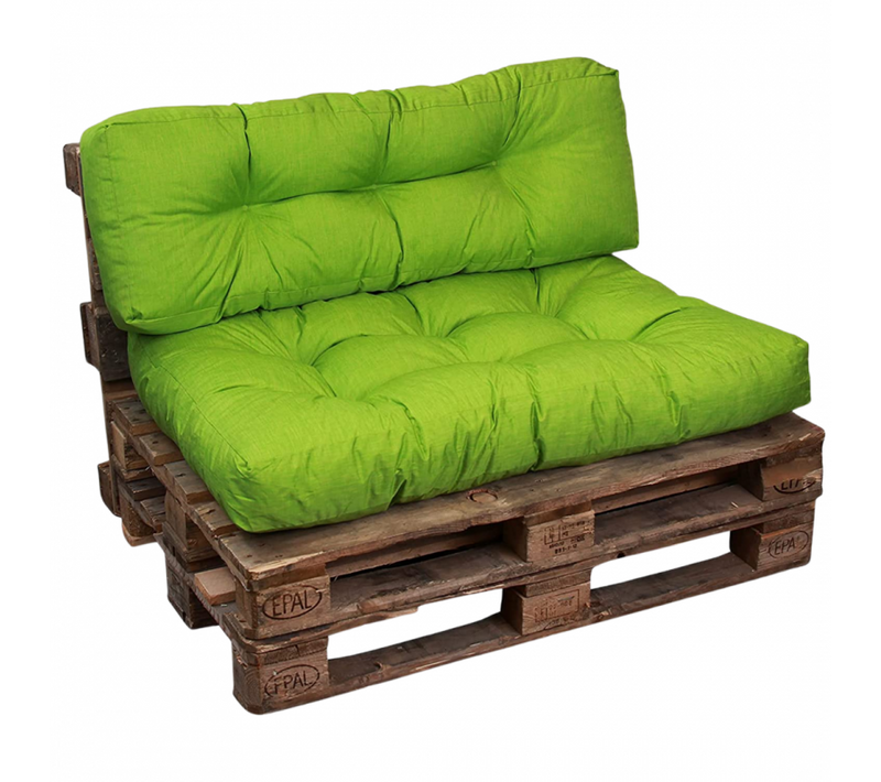 Coussins Palette Lot En Polyester Vert 120x80x15 Cm