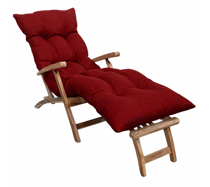 Coussin Bain De Soleil Rouge 185 X 60 X 15 Cm