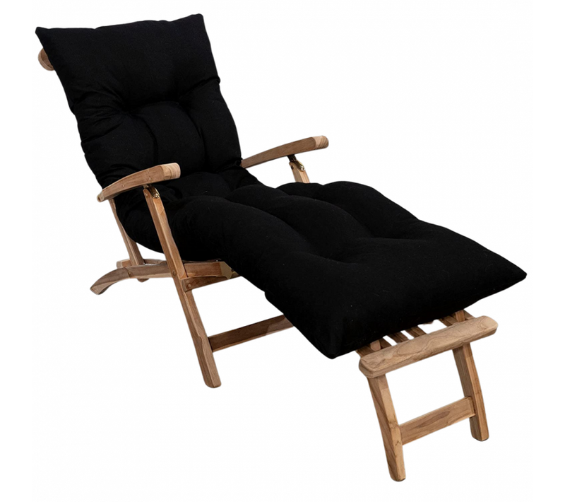 Coussin Bain De Soleil Noir 195 X 65 X 15 Cm