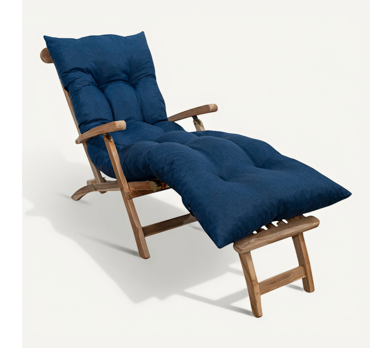 Coussin Bain De Soleil Bleu Nuit 185 X 60 X 15 Cm