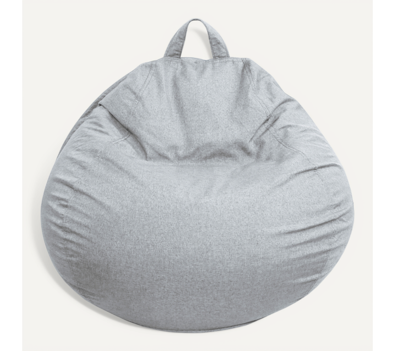 Pouf Poire Déhoussable Gris 80 X 70 Cm