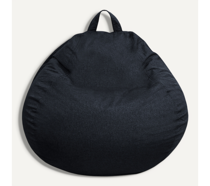 Pouf Poire Déhoussable Noir 80 X 70 Cm
