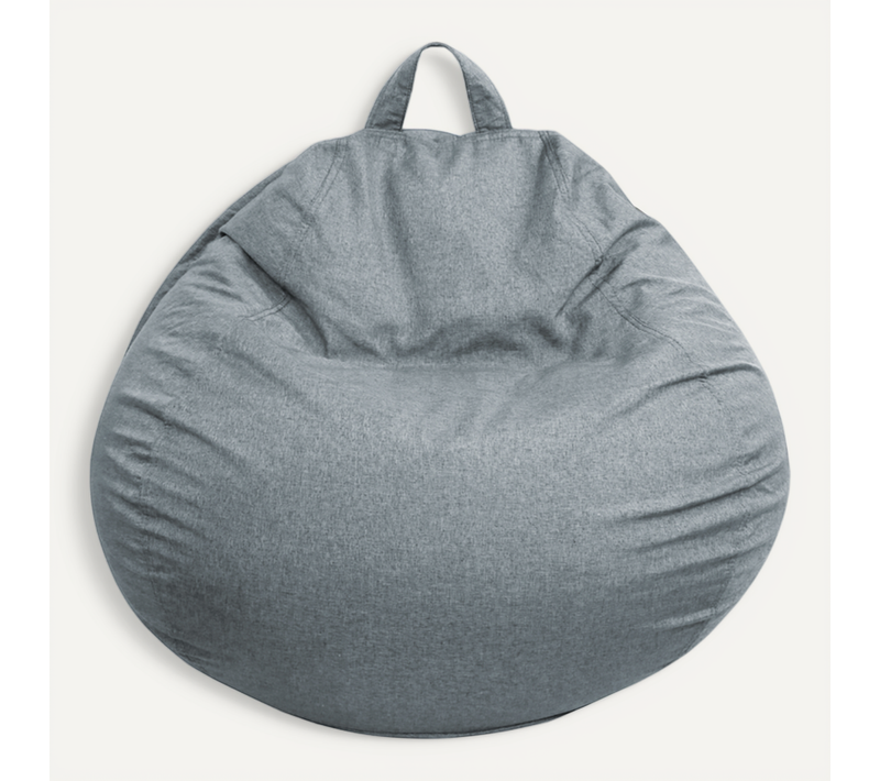 Pouf Poire Déhoussable Gris Foncé 105 X 85 Cm