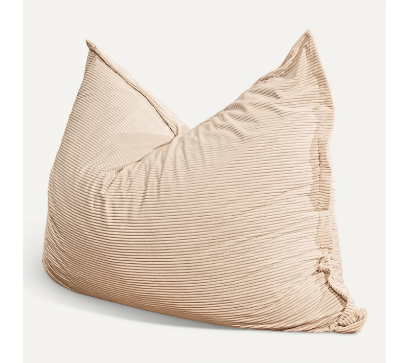 Pouf Velours Côtelé Déhoussable - 140x180 Cm
