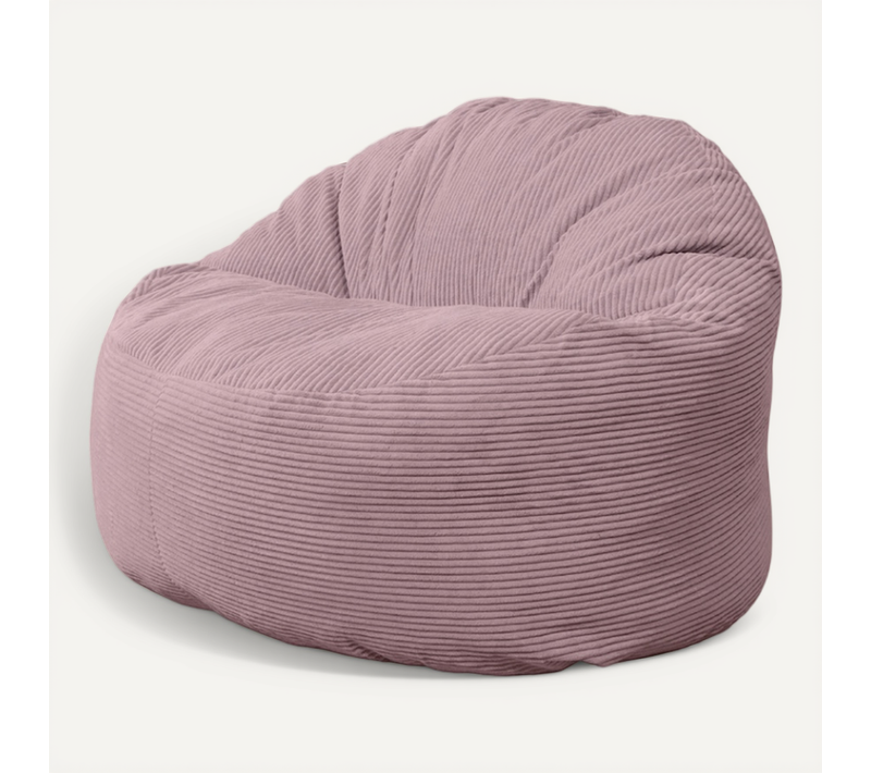 Pouf Velours Côtelé épais 100cm Violet Parme