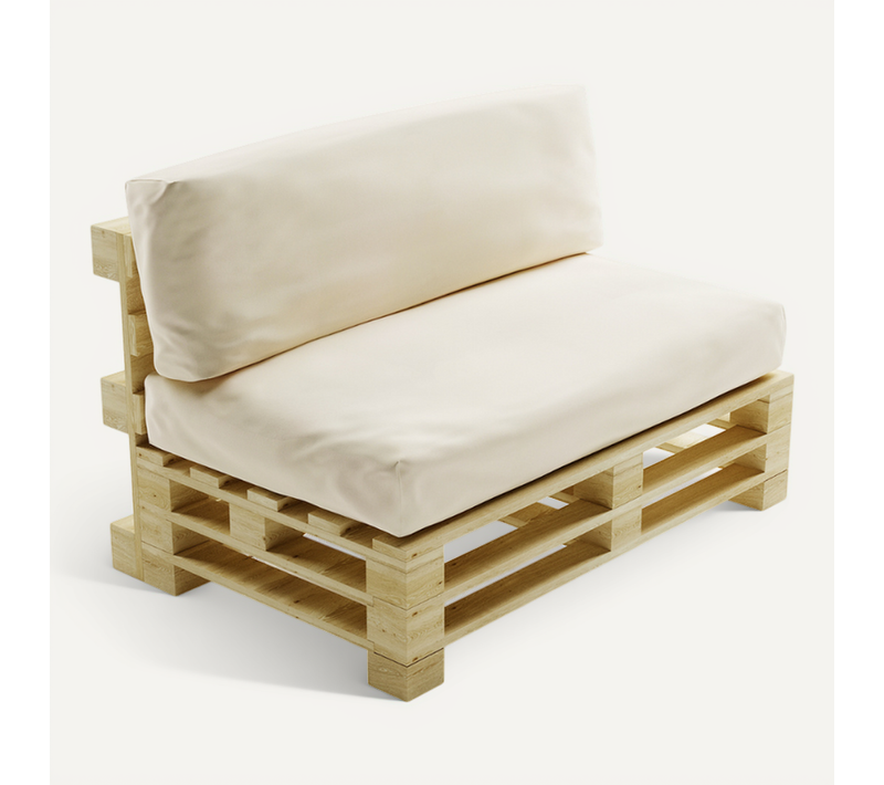 Coussins Palette Déhoussable Imperméable Lot Beige